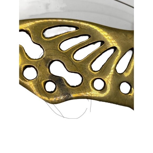 Vintage Interpur Brass ? Butterfly Wall Decor Plaque Set/2 Spring Wing Fly Read - Picture 11 of 11